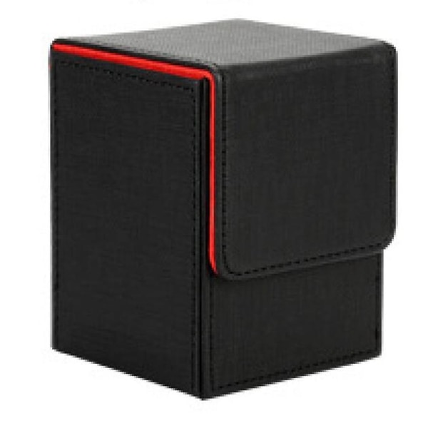 Card Case Deck Box Sleeved Cards Deck Game Box For Yugioh Binders: 100+ blackred