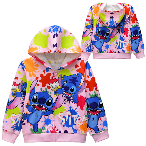 Stitch lynlås hættejakke til mellemstore og store børn 110