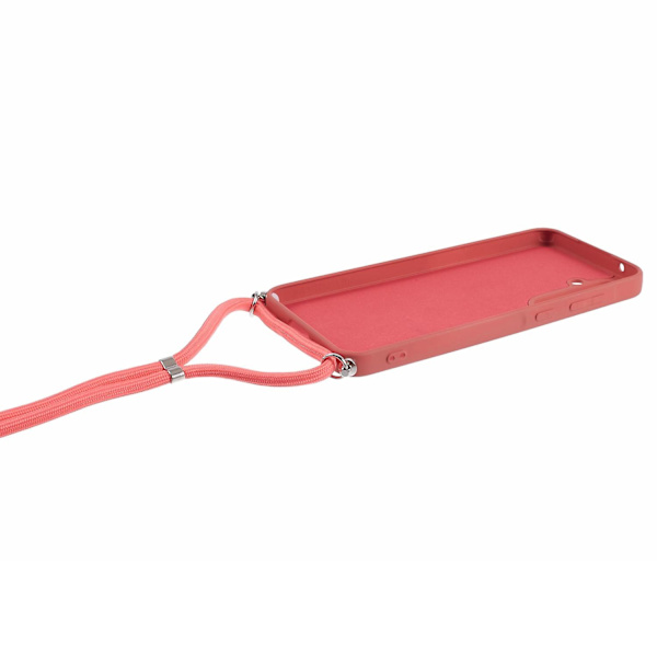 Til Samsung Galaxy A55 5G telefonetui TPU gummibelagt beskyttelsescover med snor - Hawthorn Red Red Style G Samsung Galaxy A55 5G