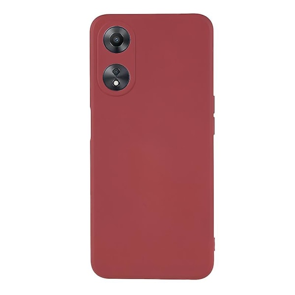 For Oppo A58 5g fiberforing gummiert TPU-deksel Anti-ripe telefondeksel Hawthorn Red