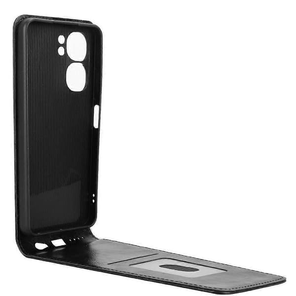 Vertikalt Flip Läderfodral För Oukitel C58 / C58 Pro Black