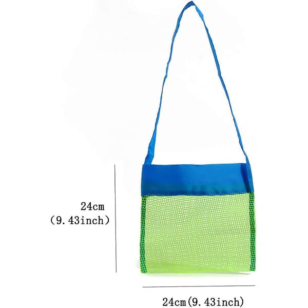 Mesh-pose til strandsand, strandtaske, opbevaringspose i mesh (størrelse 2, 2 stk., 2424 cm)