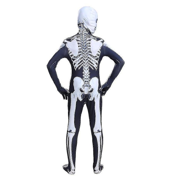 Halloween Jul Halloween Klær Spoof Skeleton Jumpsuit Cosplay Skeleton Horror Toy Spill Foreldre-barn Festdrakt 130
