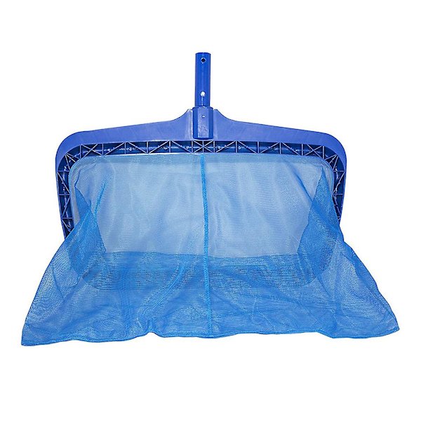Blå Heavy Duty Stor Kapacitet Finmasket Svingende Pool Leaf Skimmer Net Ovenfor