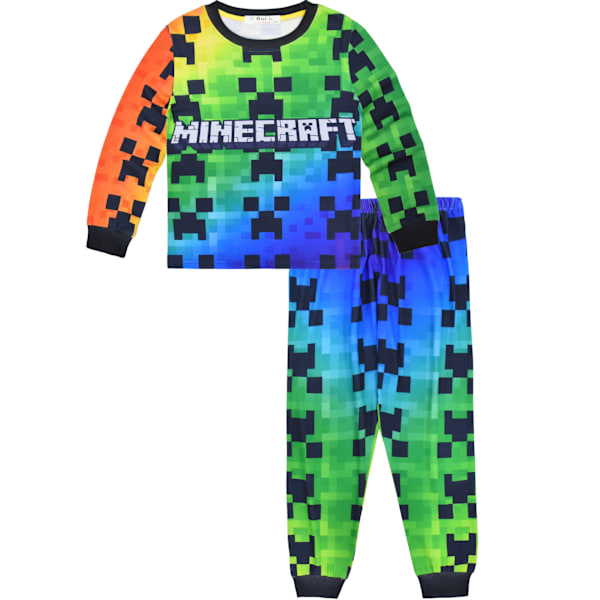 Minecraft-Min Värld Stora Barn Långärmad Hemmakläder Tröja + Byxor Set style1 120