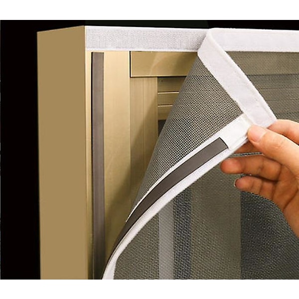 Vit Myggnätsfönster Magnetisk Ram Vit 120x150 Cm Anti Mygga Fluga