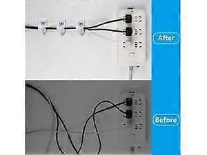 Wire Shelf Loop Clips - 20 stk. Hvite Nedveggklips for Garderobehyller