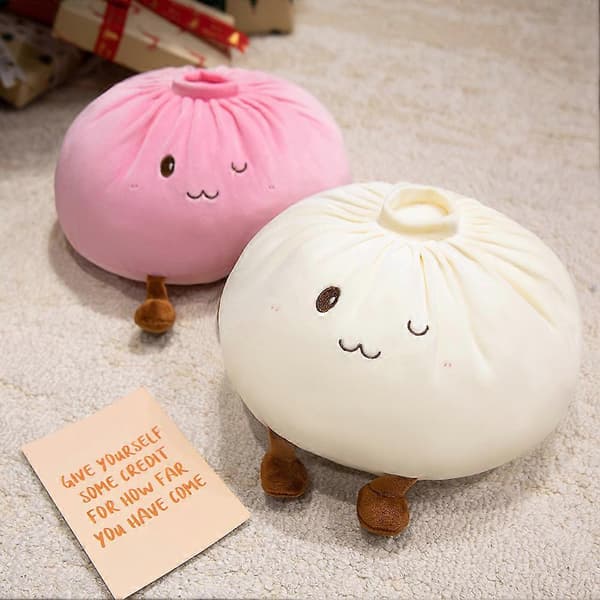 28cm/40cm Giant Dumpling Jumbo Dumpling Leksak Stor Dumpling Plyschkudde för Sovrumsinredning Purple 28cm