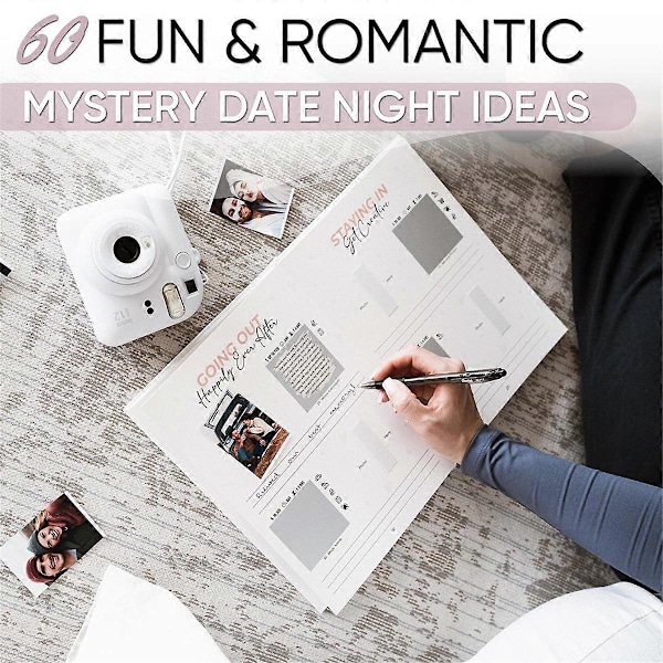 The Date Night Book - 60 Ridsede Date Night Ideer & Unikke Eventyr for Par, Valentinsdag White