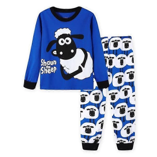 Pojkar Tecknad Långärmad Pyjamas Set Ren Bomull Klass A Säkerhetsunderkläder Nattkläder Barn 3-8 År 1 120cm