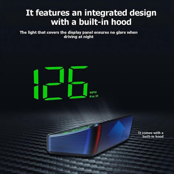 M2 HD Bil Head Up Display GPS Speedometer KM/T Digital HUD Frontrute Projektor Universelt Biltilbehør Black
