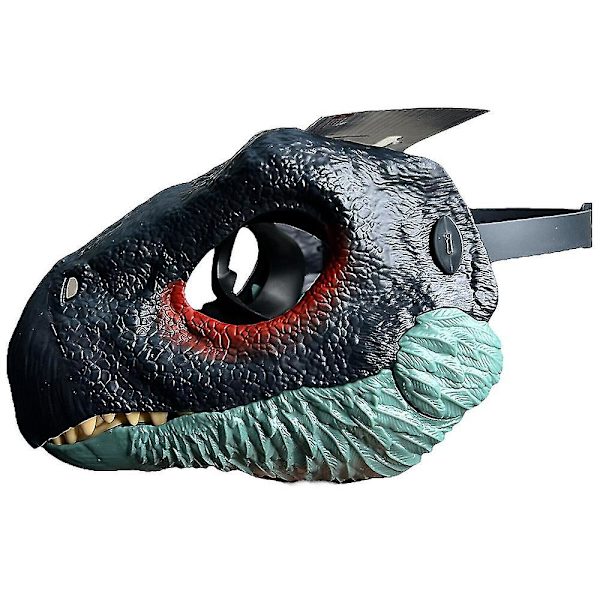 Jurassic World Dinosaur Mask Tyrannosaurus Rex Halloween Mask Liikkuva suu Royal Blue
