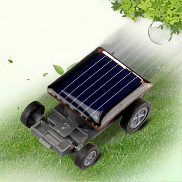 4X Minsta Mini Bil Solcellsdriven Leksaksbil Racer Pedagogisk Pryl Barnleksaker Heta Säljande Solcellsdriven Leksak Svart
