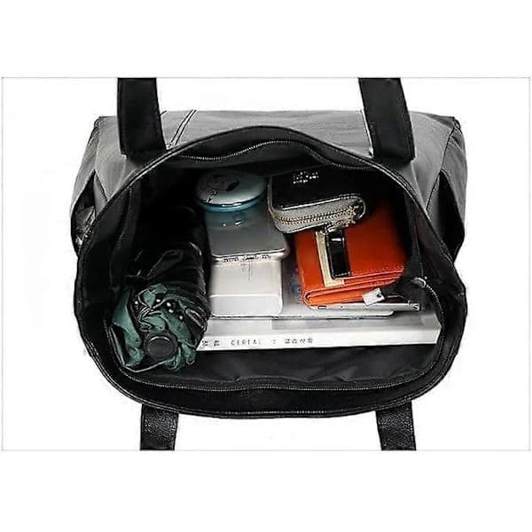Dame Tote Tasker Dame Håndtaske Dame Crossbody Tasker PU Læder Dame Skuldertaske sort