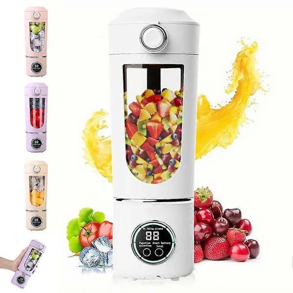 Trådløs USB oppladbar mini juicekopp USB-lading husholdningsknust is juicekopp for kontorreiser Pink