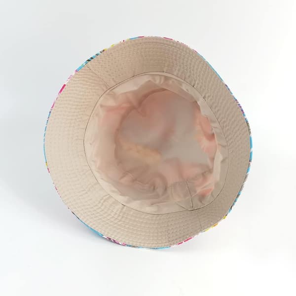 Bøttehatt i polyester, solhatt i polyester, vendbar, sammenleggbar, UV-beskyttelse