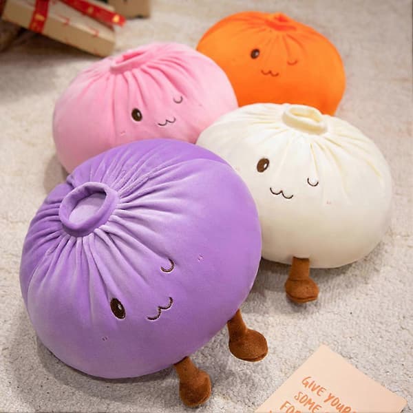 28cm/40cm Kæmpe Dumpling Jumbo Dumpling Legetøj Stor Dumpling Plys Pude Til Soveværelsesindretning Cream 28cm
