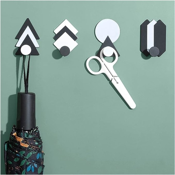 Nordic Style Creative Hook Coat Hat Håndkle Nøkkelstativ Klesstativ Rustfritt stål Multifunksjonell Veggfeste Home Decor (Farge: C)