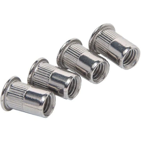 Popmutter 100 stk Popmutter Gjengede Mutter Rustfritt Stål Popmutter Flat Head Gjengede Muttere Popmutter Gjengede Inserter Mutter Hode Mutter For Hus