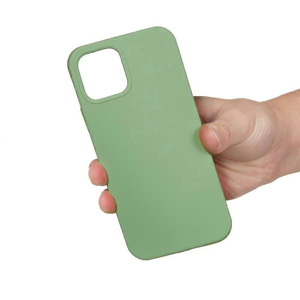 Silikon telefondeksel i ensfarget Mint Green For iPhone 15