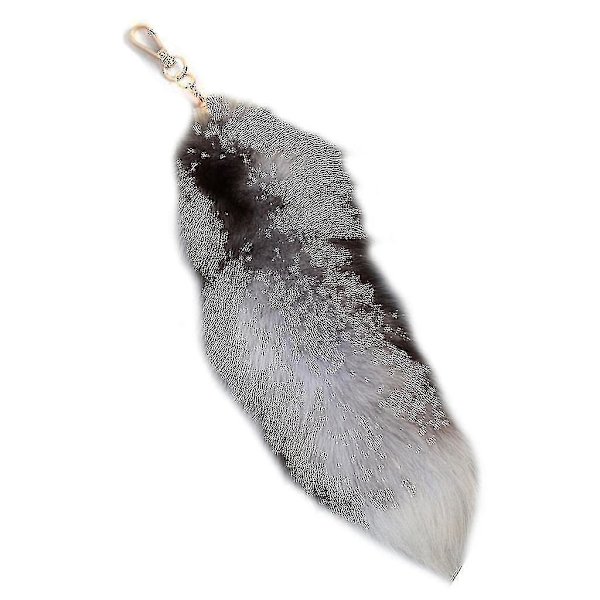 Pehmo-ketun hännän avaimenperä Furry Animal Tail avaimenperä Avaimenperä 40cm eläimen häntä A