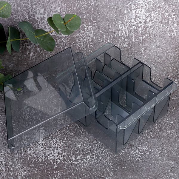 Storage Box for Guide Combs, Hair Clippers, Positioning Tools, Dividers, Organizer Case, Transparent Grey
