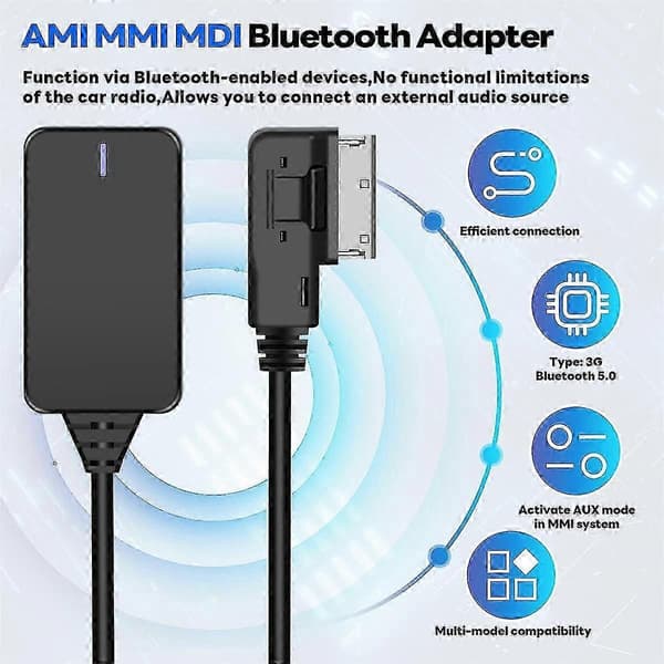 Mmi trådløs Aux Bluetooth-adapterkabel Lydmusik Auto Bluetooth til A3 A4 B8 B6 Q5 A5 A7 R7 S5 A6l A8l A4l - 3g