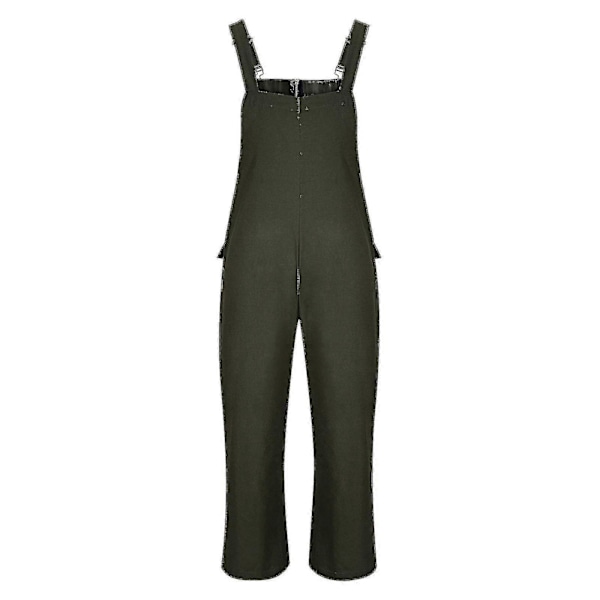 Männs Byxor Retro Männs Cargo Byxor Nya Lösa Och Stora Storlekar Avslappnade Överaller Army Green L