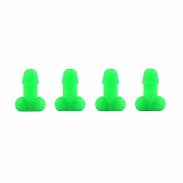 Spøk ventilhette, 4 stk universell morsom dekkventilhette, lysende dekkventilhette lyser i mørket Green 4pcs