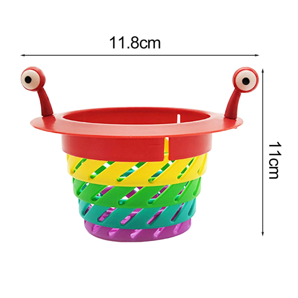 Vask Si Cartoon Rainbow Design Vask Filter Foldbart afløbshulsfilter til hjemmets badeværelse køkken