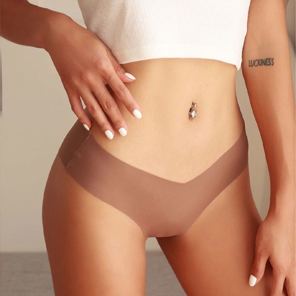 Kvinnors sömlösa cheeky bikinier, osynliga och andningsbara trosor (M, L, XL)