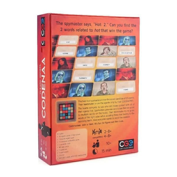 Codenames (Engelsk version) brädspel/schackspel, hemliga kodnamn, anti-mänskligheten kort Codenames (Röd)