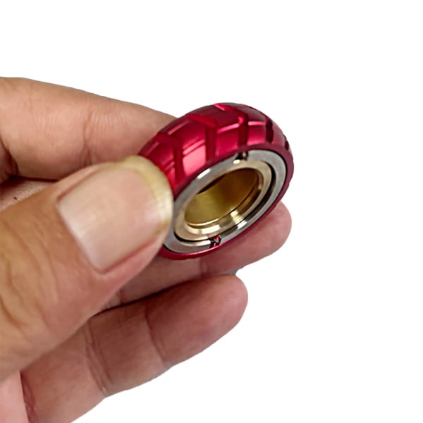 Motorcykeldäck Fidget Ring Rolig Stress relief Fingermotion Rostfritt stål Spinner Ring EDC Leksak Barn Vuxna Present I