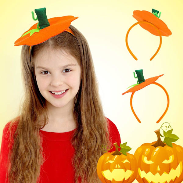 Halloween Gresskar Hodebånd Halloween Kostyme Gresskar Hodeplagg Pumpkin Orange