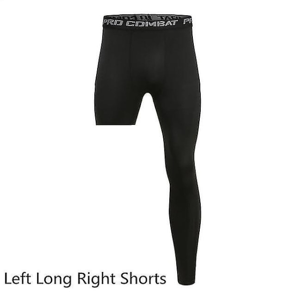 Compression Running Tight Sport -leikkauspohjaiset miesten harjoitushousut White Left M