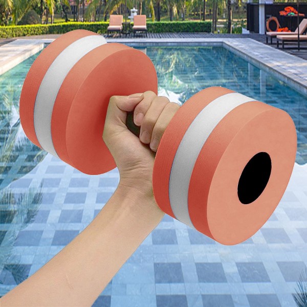 1st Vattenaerobics Hantlar Eva Aquatic Skivstång Fitness Aqua Pool Träning Orange Free Size