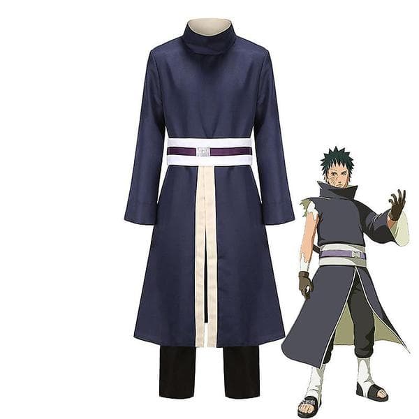 Anime Naruto Uchiha Obito Cosplay Halloween Kostym Uniform M