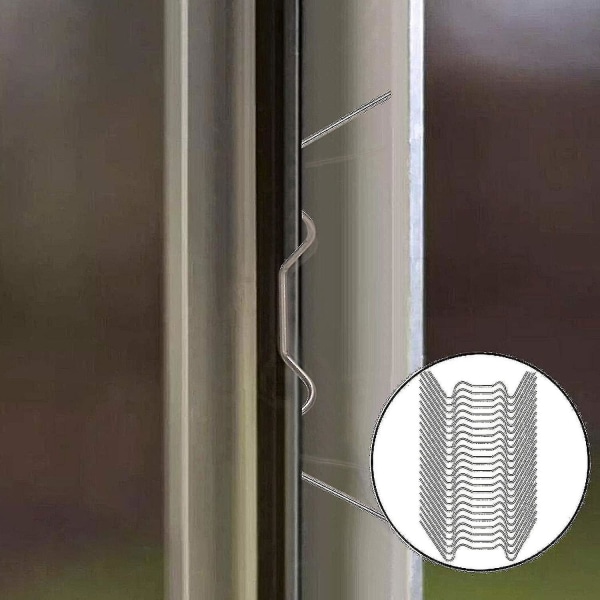 100 st Växthusklämmor för Glas, Rostfritt Stål Växthusfönsterklämmor Glaspanelsfäste
