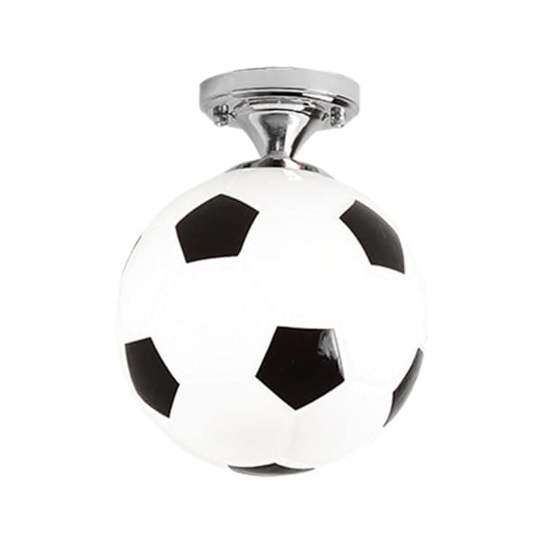 Fodbold LED loftslampe med sort fodboldpind
