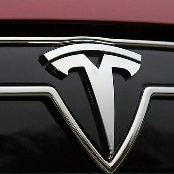 sysy Autocollants de Voiture en métal 3D et décalcomanies Emblem Badge T Logo Tesla adaptent,argent
