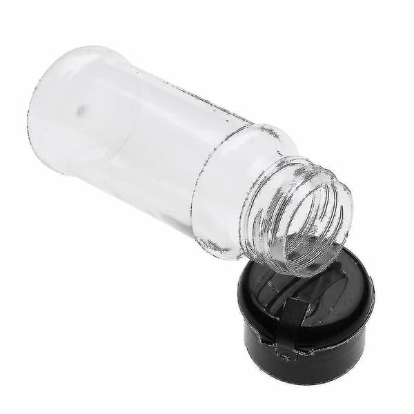 12-pack kryddburkar i plast med lock, 100 ml kryddförvaringsflaska för smaksättning peppar