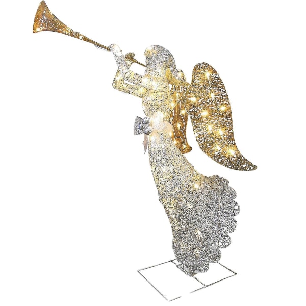 Lysende Engel Havedekoration 2d Belysning Akryl Ornament Hjem Natlys Til