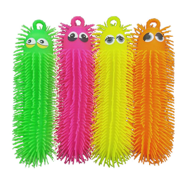 Pinch Caterpillars Ball Lekebord Bærbar Blinkende LED Interaktivt Fest Spill Random Color 33CM