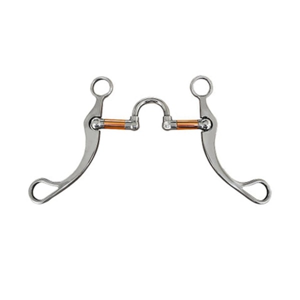 Rustfritt stål Snaffle Bits Horse Bits Western Snaffle Bits for munntreningsbits med kobberport Silver