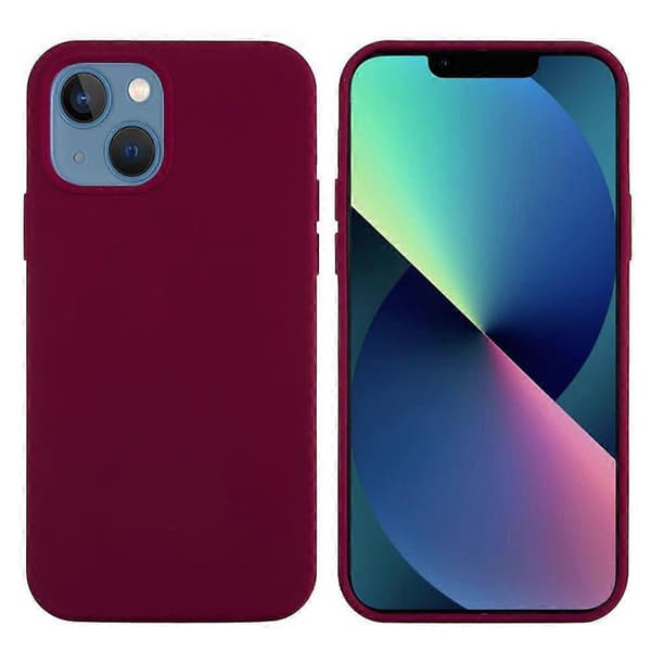 Silikonskal i enfärgad design för iPhone 14 Plus Violet