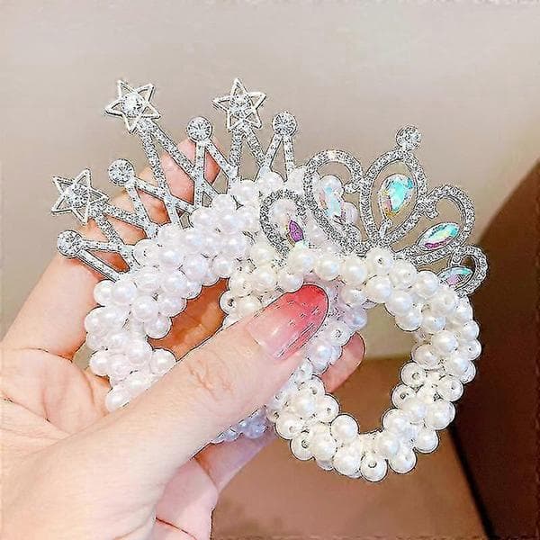 Jente Prinsesse Perle Hårstrikk, Gummibånd for Små Jenter