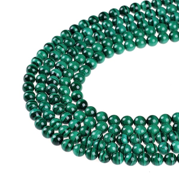 62 stk Malakit 6MM perler runde løse perler til smykkefremstilling DIY håndlavede