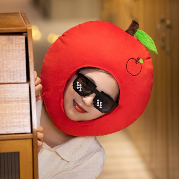 Eple og Appelsinhatt, Morsom Frukt Hodeplagg, Halloween Bursdag Jul Festgave for Kvinner Barn, Plusshatt Voksen Apple