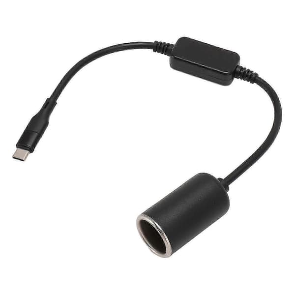 2025 USB C til cigarettænderadapter Type C Han 5V til 12V Cigarettænderstikadapter til Dash Cam GPS Bil LED Lysstrips Edition
