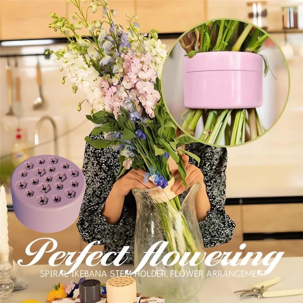 Silikone Spiral Stilk Holder Vase Indsats Blomsterarrangør Buket Twister Plantefiksering Blomsterarrangement Gitterværktøj Pink Large